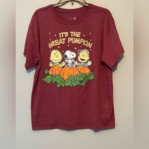 Peanuts “It’s the Great Pumpkin” Unisex Tee, size L/XL